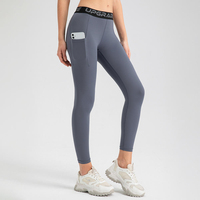 Leggings de sport taille haute ajustés à séchage rapide pour femme, personnalisés, très élastiques, pour le yoga, le fitness et l'entraînement en salle de sport, grandes tailles, avec poches