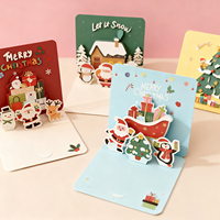 Cartes de vœux personnalisées imprimées en 3D, pop-up, manuscrites, pour Noël, anniversaire, vacances, cartes en carton duplex avec enveloppes