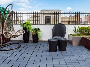 Interlocking <b>Plastic</b> Deck <b>Tile</b> <b>Plastic</b> Patio <b>Tile</b> for Outdoor and Indoor - Product Image 6