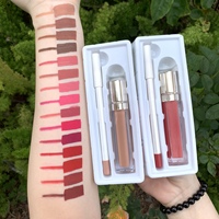 Kit de rouge à lèvres, étiquette privée, boîte pour lèvres, mat, couleur chair, avec doublure, sans cruauté