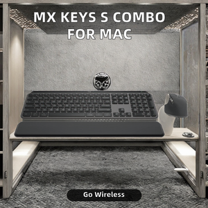 Clavier et <span class=keywords><strong>souris</strong></span> sans fil pour Mac MX Keys S Combo avec rétroéclairage LED, étanche, noir - Product Image 3
