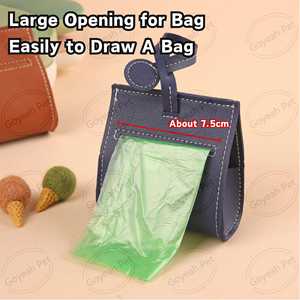 Dispenser per Sacchetti per Escrementi di Cane in Pelle PU con Ampia Apertura, Porta Sacchetti per Rifiuti di Animali Domestici con Cuciture Resistenti - Product Image 4