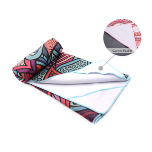 Non slip Nature Microfiber Travel Gym Hot <strong>Yoga</strong> <strong>Towels</strong> with Custom Stay-put Corner Pockets - Product Image 3