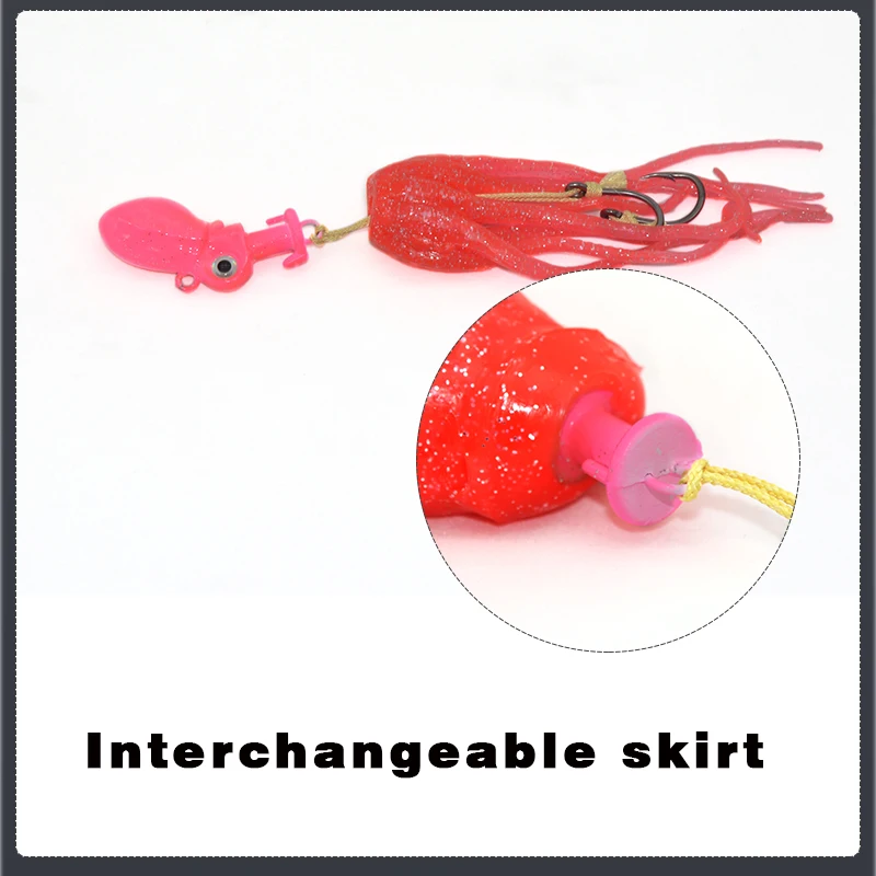 Diseño de falda intercambiable para equipo de pesca versátil