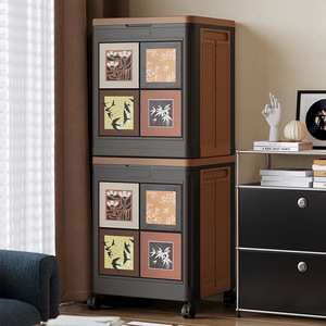 Clothing Organizer Storage Cabinet Rectangle Folding Side Table Large Capacity For Bedroom Home Use - Product Image 4