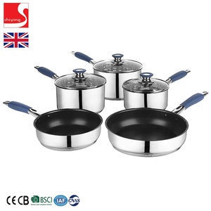 SY-Kitchenware Stainless Steel Set of Pans 3-Piece 16cm 18cm 20cm <strong>Saucepans</strong> Vented Glass Lids <strong>Induction</strong> - Product Image 4