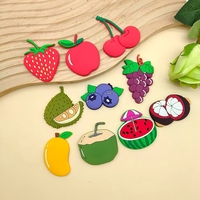 Autocollants décoratifs pour réfrigérateur style pastoral, en PVC, motifs fruits (pastèque, fraise), pour la maison