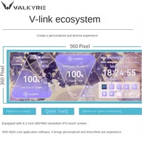 Casing Komputer Gaming Valkyrie VK03 Putih Aluminium dengan Layar Pendingin Air 360 dan Layar Sentuh LCD 6,2 Inci