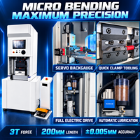 Presse plieuse CNC servo électrique compacte sans huile de haute précision 3T 200 mm pour la fabrication de micro-pièces électroniques et médicales