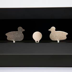 Cible de tir de chasse personnalisée en usine, à réinitialisation automatique, 22*49 cm, en forme de canard, en alliage durable, pour entraînement extérieur, accessoire argenté pour tir au pistolet à billes - Product Image 6