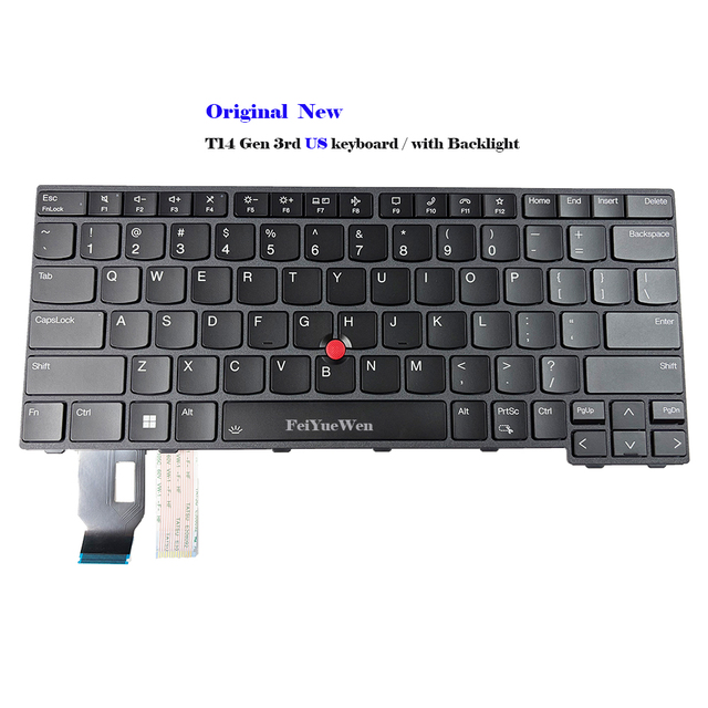 Genuine New Backlit Keyboard for Lenovo ThinkPad T14 Gen 3 & Gen 5 US/DE Layouts Business Laptop Durable Keys