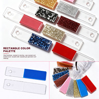 Lot de 50 présentoirs carrés transparents pour vernis à ongles – Nuancier professionnel pour nail art