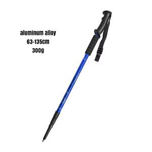 Bâton de randonnée en aluminium à trois sections avec poignée en liège, ultra-léger, portable, réglable, en carbone tungstène - Product Image 5