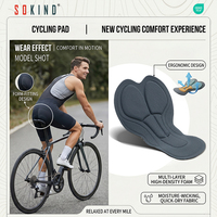 Shorts de cyclisme Sokind écologiques, respirants, à séchage rapide, en Spandex/Nylon, avec coussinets en gel Coolmax, sans coutures, pour le vélo