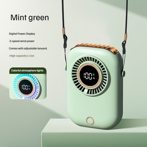 Ventilador de Cuello Súper Fácil de Usar con Manos Libres y Cordón, Ventilador de Turbina Silencioso para Exteriores y Viajes - Product Image 2