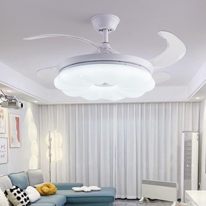 Modern Gold Crystal Large <b>Ceiling</b> Fans with <b>LED</b> <b>Lights</b> Smart Home Remote Control for Residential <b>Living</b> <b>Room</b> Decor - Product Image 3