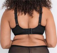 Soutien-gorge classique noir à armatures en dentelle florale, grande taille, respirant, pour femme, tailles US 34-42 D E F G H I J
