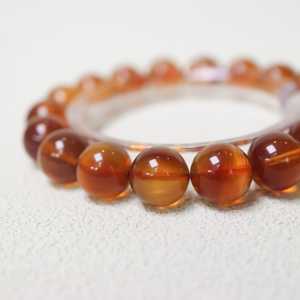 手作りポリッシュジェムストーンクリスタルアンバーブレスレットクリスタルブレスレットビーズクリスタルジュエリー美容ギフト化石樹脂 - Product Image 4