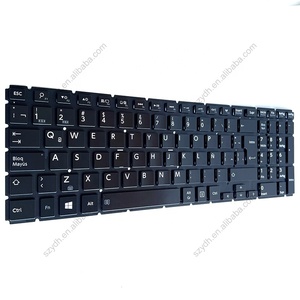 Nouveau clavier d'ordinateur portable LA Latin Spanish pour Toshiba <span class=keywords><strong>Satellite</strong></span> Radius P50W-<span class=keywords><strong>B</strong></span> P55W-<span class=keywords><strong>B</strong></span> AEBLYL01110, rétroéclairé noir, sans cadre, claviers SP - Product Image 6
