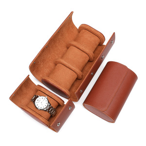 กล่องใส่นาฬิกาหนัง PU แบบสั่งทำพิเศษ หรูหรา ผลิตด้วยมือ 1-3 ช่อง สำหรับจัดแสดงและเก็บรักษา ป้องกันการกระแทก ดีไซน์ทันสมัย เหมาะสำหรับการเดินทาง - Product Image 3
