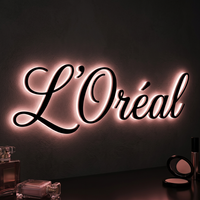 Letrero Luminoso Metálico Personalizado Resistente a la Intemperie, Caja de Luz de Calidad Premium, Señalización Publicitaria Exterior Impermeable
