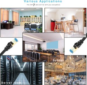 Cat 7 kabel Ethernet SFTP 26AWG, kabel Patch komputer jaringan Internet cocok untuk komputer dan router laptop. - Product Image 6