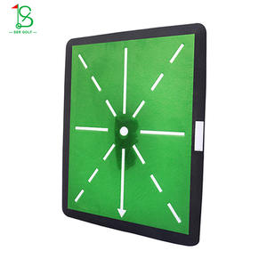 แผ่นรองตีกอล์ฟแบบหนา สำหรับฝึกซ้อมในร่มและกลางแจ้ง พร้อมเส้นแสดงเส้นทางการตีสีขาว - Product Image 1