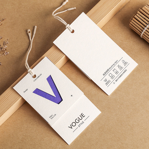 Benutzer definierte heiße Verkauf Papier hängen Etikett Stoff Kleidungs stücke Produkt beschreibung Logo Druck Zubehör <span class=keywords><strong>Tag</strong></span> - Product Image 6
