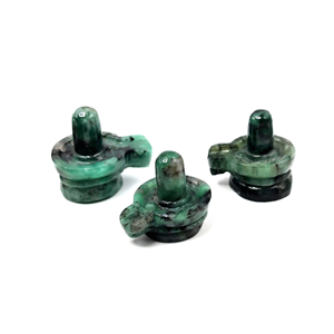 Shiv ling / lingam in natural Emerald Breathtaking carving - Energy/Reiki/<b>Crystal</b> Healing - 1.5 inch and 120 carats - ONE PIECE - Product Image 2