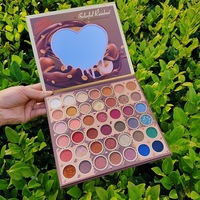 Großhandel 42 Farben Lidschatten-Palette Perl Matt Glitzer Pailletten Heller Hautton Trockener Lidschatten für Bühnen-Make-up-Palette