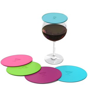 Custom Logo 10cm Silicone Drink Covers <b>Reusable</b> Wine Glass Lids Food for Outdoor Entertaining - Product Image 3