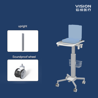 Chariot de soins infirmiers médicaux hauteur réglable en plastique ABS sonde tasse Rack industriel 4D ultrasons chariot d'hôpital Mobile Mobile 4D