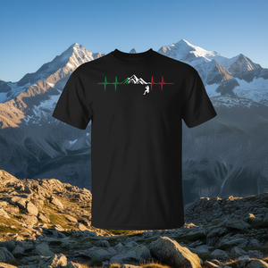 Camiseta italiana Heartbeat Mountaineering Alpinist Rock Climber - Product Image 3