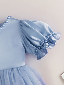 Vestito Estivo Casual da Principessa per Neonata 0-12 <span class=keywords><strong>Mesi</strong></span>, Manica Corta in Raso, Vendita all'Ingrosso - Product Image 4