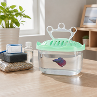 Aquarium multifonctionnel haut de gamme en plastique PP de 1L, couvercle de ventilation écologique, poignée portable, adapté aux tortues et aux reptiles