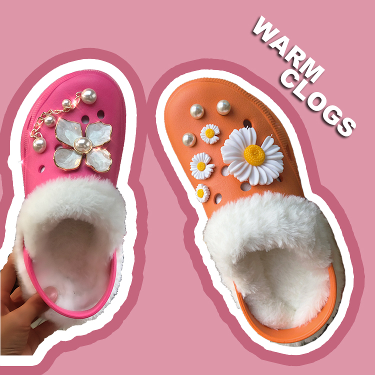 Wholesale Custom Winter Warm Platform Eva Nurse Classic Ladies Women's Fur Clogs & Mules Sandals Slippers Garden Clogs Shoes