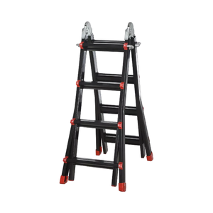Petite échelle pliante géante en aluminium <span class=keywords><strong>de</strong></span> 150kg marches d'échelle argentée multi-positions avec design moderne - Product Image 2
