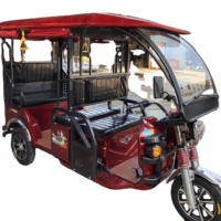Tricycle électrique YF-F6 avec pare-brise en verre, carrosserie ouverte à 3 roues, 4 passagers, moteur 48V 1000W, 35 km/h