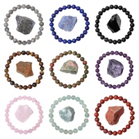 Femmes 8MM Cerise Quartz Gemstone Rond Pierre Perle Bracelet Mode Charme Bracelet pour Guérison Bijoux