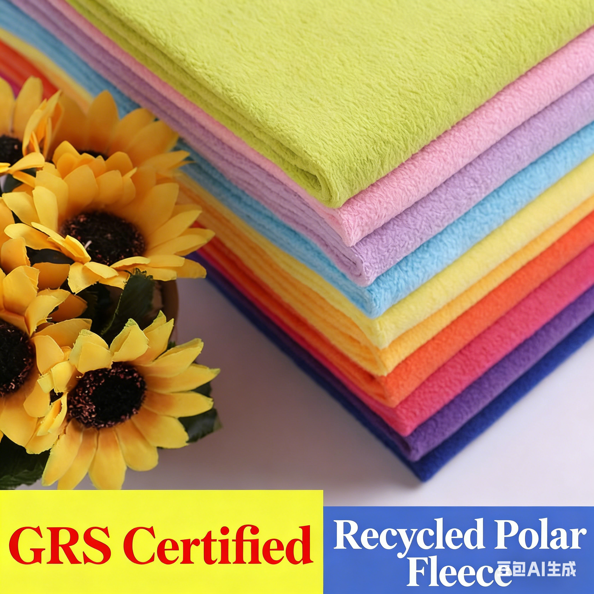 GRS Certified Recycled Polar Fleece Recyclable Eco-Friendly TC Certified Fabric 100% Polyester Fleece for Jackets Apparel Toys