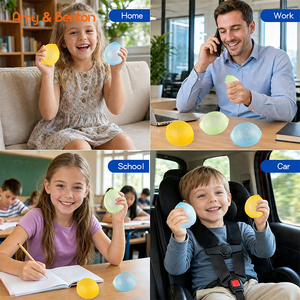 Palline Antistress a Forma di Limone, Giocattoli Morbidi in Plastica Non Tossica, Antistress Sensoriali, Squishies a Forma di Frutta, Gadget per Feste per Bambini - Product Image 6