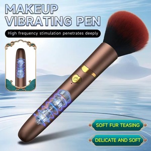Female Makeup Brush <b>Vibrator</b> Silicone Strong Shock Multi-Frequency Rechargeable Waterproof Teasing Masturbator Eyebrow Brush - Product Image 2