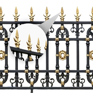 Clôture résidentielle en fer forgé galvanisé anti-rouille pour villa et cour extérieure – Offre spéciale - Product Image 4