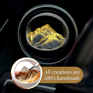 Diffuseur de parfum pour voiture, style oriental fait main, 3D, en forme de montagne, à clipser sur la grille d'aération, évaporation naturelle, parfum citron, sans électricité - Product Image 2