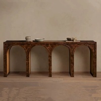 Console d'entrée décorative de style Wabi-sabi, en forme de tumeur d'arbre, art géométrique irrégulier créatif, table décorative de couloir, personnalisable