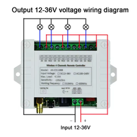 Smart Multiple DC 12V 24V 36V 10A 433MHz 4 canaux relais sans fil RF télécommande commutateur récepteur + 4CH métal émetteur