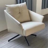 Chaise pivotante légère unique de style italien Design décontracté de luxe pour le salon de conférence de négociation de bureau pour les hôtels en PU