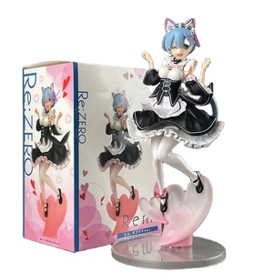 Figura Coleccionable de PVC de Zero <span class=keywords><strong>Rem</strong></span>, Chica Anime con Orejas de Gato, Modelo en Caja para Decoración de Escritorio, Regalo para Fans - Product Image 1