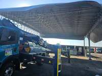 Carpa Retráctil Automática para Exteriores con Ruedas para Taller de Fábrica