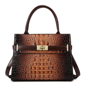 Nuove Borse da Donna <span class=keywords><strong>Vintage</strong></span> di Lusso con Motivo Alligatore, Classica <span class=keywords><strong>Borsa</strong></span> a Mano Casual con Grande Capacità in <span class=keywords><strong>Pelle</strong></span> PU - Product Image 1